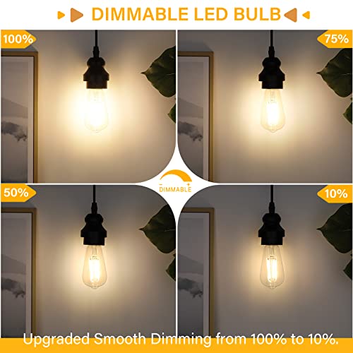 Vintage LED Edison Bulb Dimmable 60W Equivalent E26 Led Bulbs (4 Count)