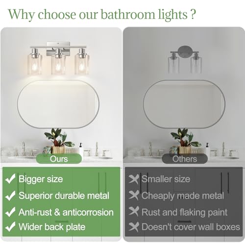 3 Light Bathroom Light Fixtures