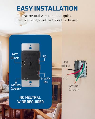 Dimmer Light Switch (4 Count)