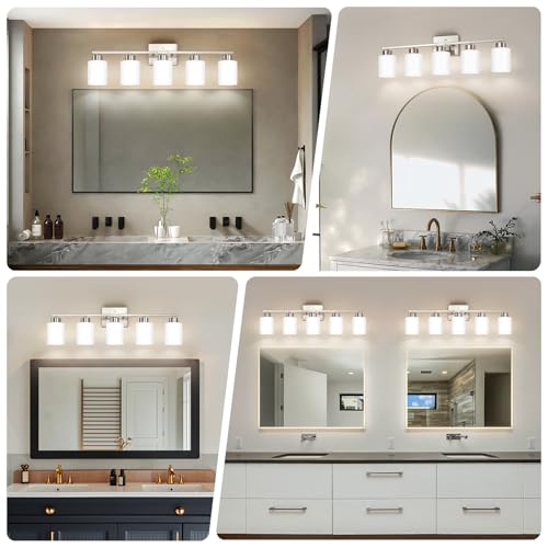 Brushed Nickel Bathroom Light Fixtures Vanity Lights Over Mirror