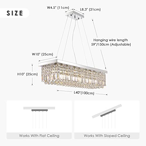 8 Lights Modern Crystal Chandeliers