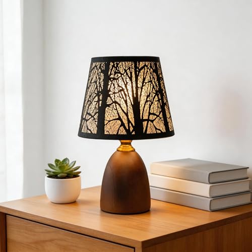 12.4" Rustic Forest Table Lamp