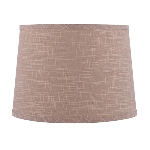 32140 Transitional Hardback Empire Shaped Spider Construction Lamp Shade in Beige Linen Fabric