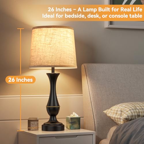 Touch Lamps for Nightstand (2 Count)