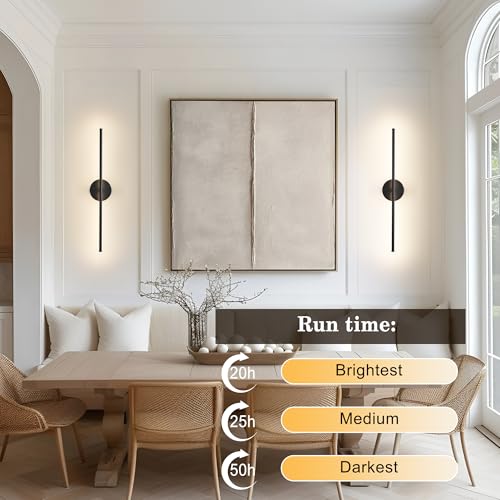 Removable Battery Operated Wall Sconces Set of Two (2 Count)