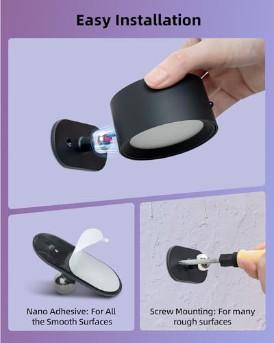 Rechargeable RGB Wall Sconces with Remote