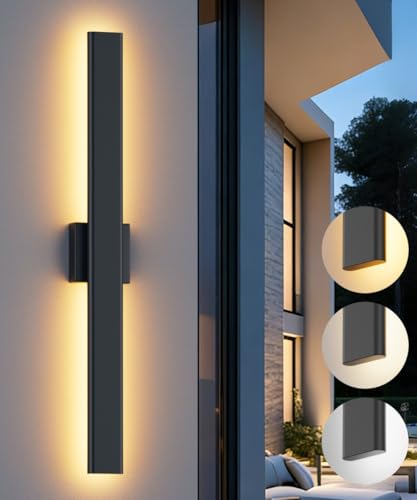 31.5" Black LED Outdoor Wall Sconce
