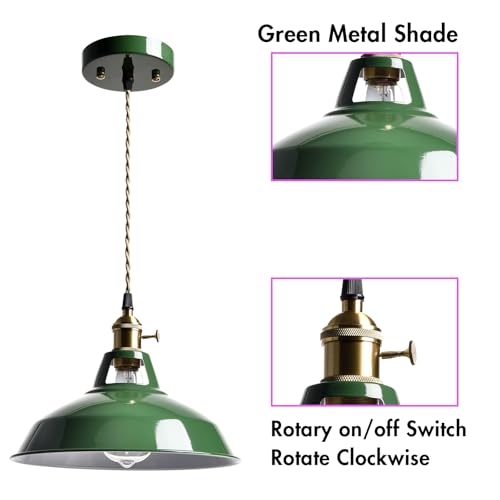 Macaron Green Pendant Lights Metal Barn Kitchen Island Pendant Light