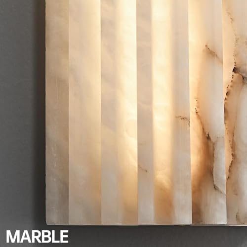 11.8in Natural Alabaster Wall Sconce Semicircle Marble Wall Light Hardwired