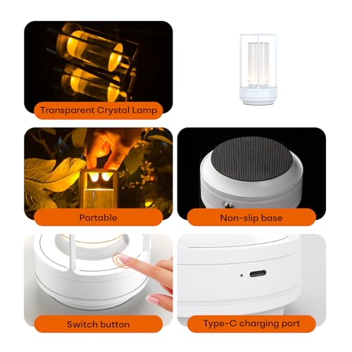 Rechargeable Cordless Small Metal Table Lamp