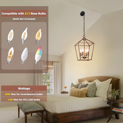 4 Light Rustic Chandelier