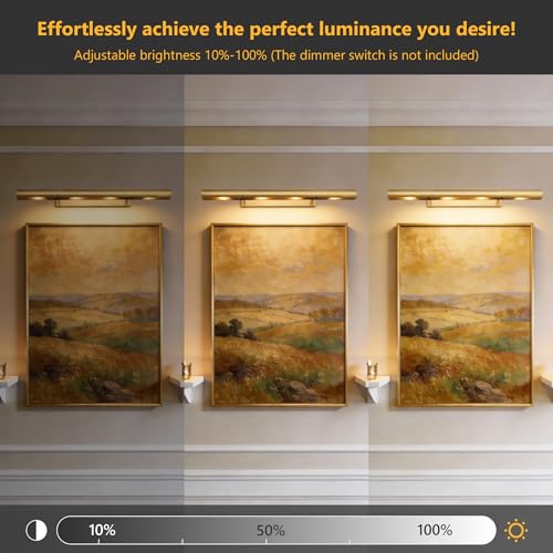 24 inch Hardwired Picture Light Brass Picture for Wall