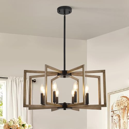 8 Light Modern Farmhouse Chandelier (8 Count)