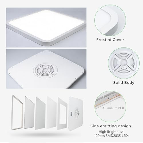 15.7Inch 32W Square LED Ceiling Light Fixtures Flush Mount