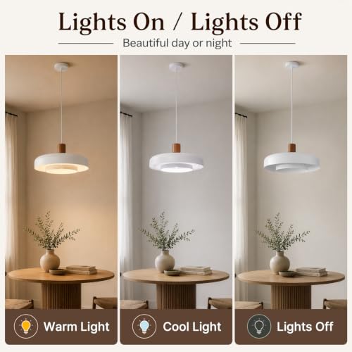 Mid Century White Pendant Light