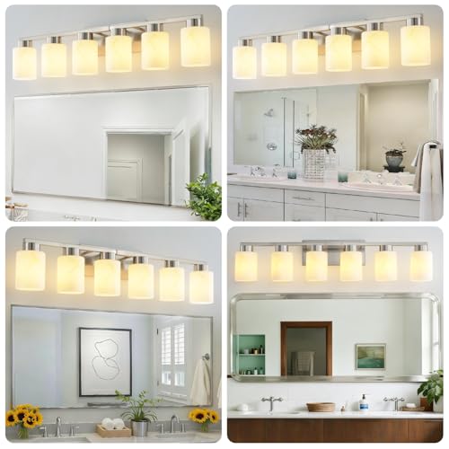 6 Light Bathroom Light Fixtures (6 Count)