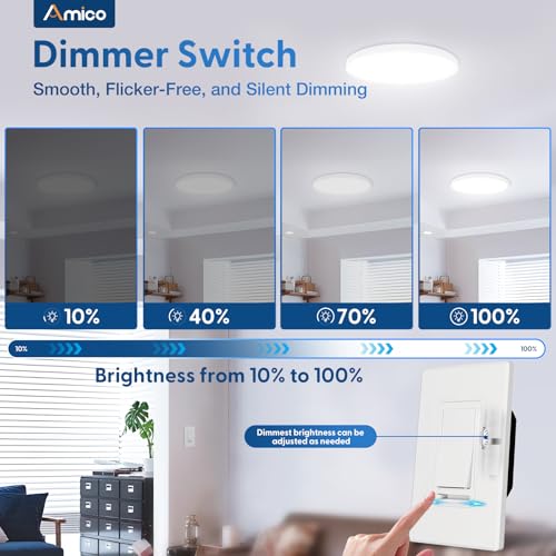6 Pack Dimmer Light Switch (6 Count)