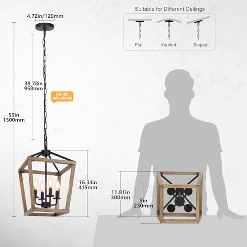 4 Light Farmhouse Chandelier