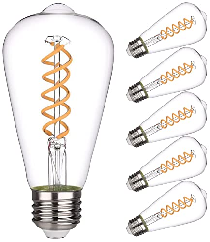 6 Pack ST19 ST58 Edison Bulb (6 Count)
