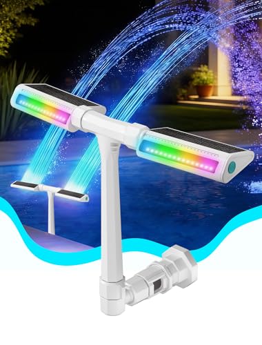 Solar Pool Fountain with Lights for Above Ground & Inground