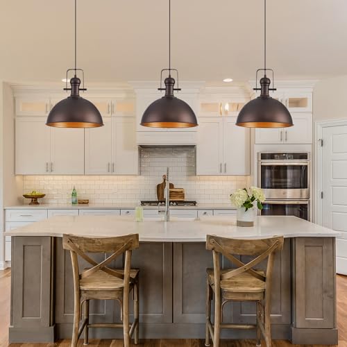 12 Inch ORB Farmhouse Pendant Lights for Kitchen Island 2 Pack (2 Count)