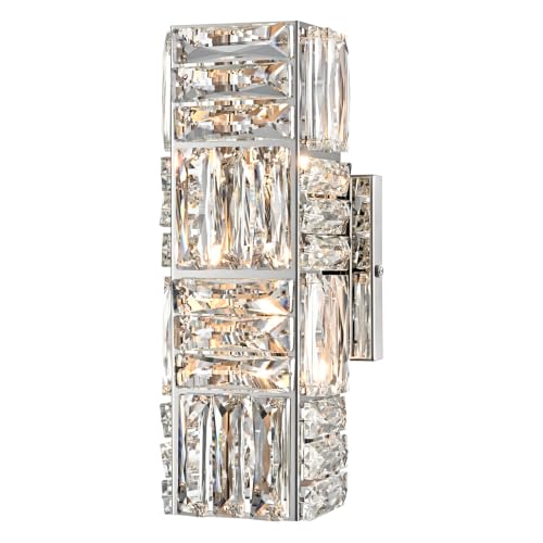 12 Inch Crystal Wall Sconce Chrome Wall Sconces Wall Lighting
