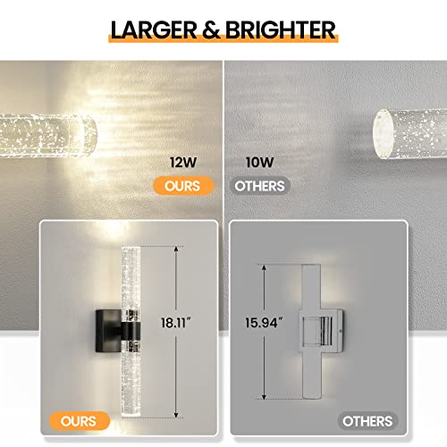 Black Modern LED Wall Sconce