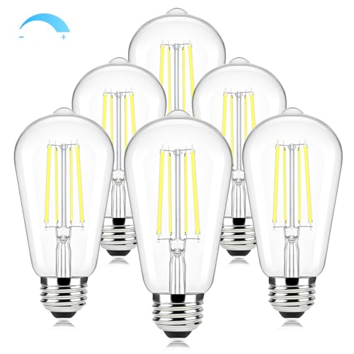 Vintage LED Edison Bulbs 60 Watt Equivalent (6 Count)
