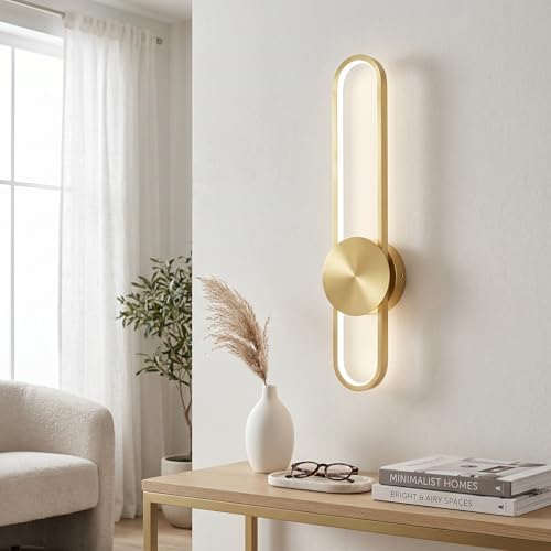 Modern Wall Sconce 4000K Dimmable LED Wall Light Fixture