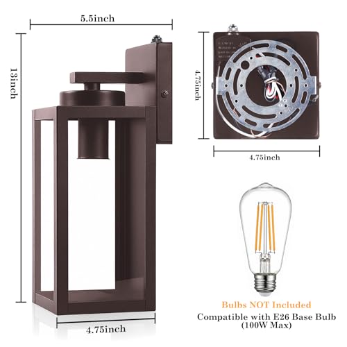 Upgraded Dusk to Dawn Outdoor Wall Lights (2 Count)