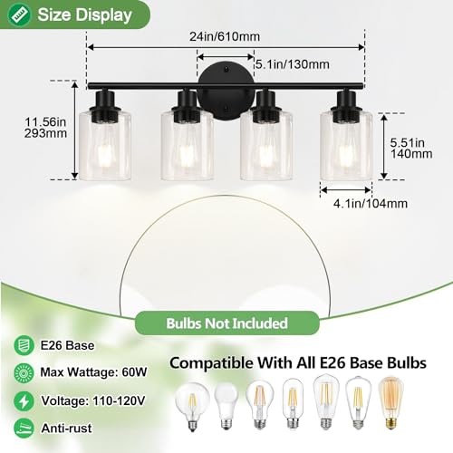 4 Light Bathroom Light Fixtures