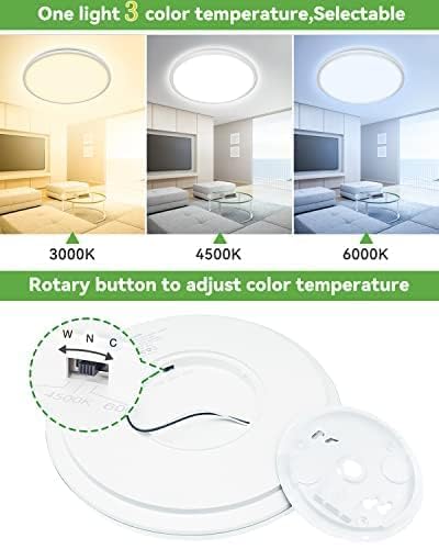 2Pack 12 Inch LED Flush Mount Ceiling Light (2 Count)