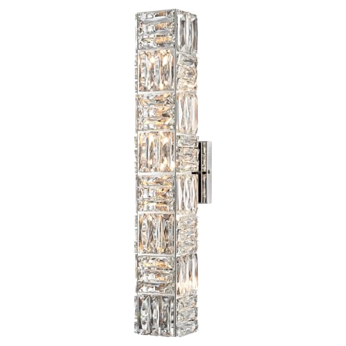 24 Inch Luxury Crystal Wall Sconce Chrome Wall Lighting
