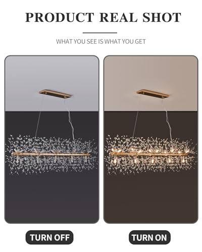 Modern 47.2" Modern Gold Crystal Firework Chandelier