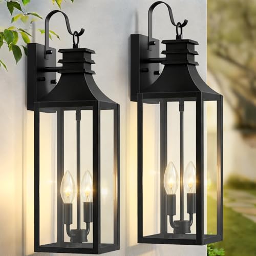 22" Large Outdoor Wall Lights (2 Count)