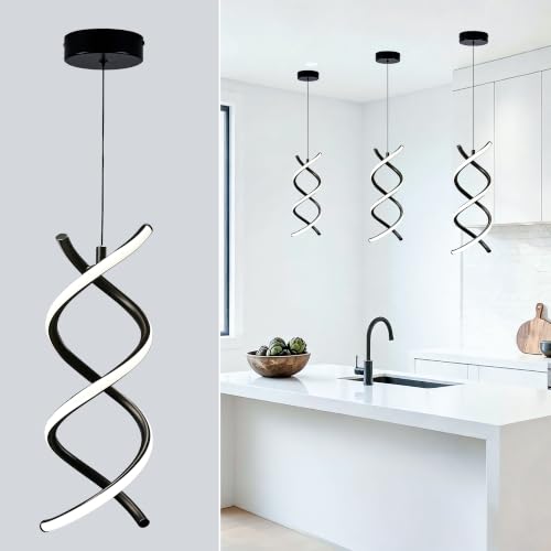 Spiral Led Pendant Light Fixture