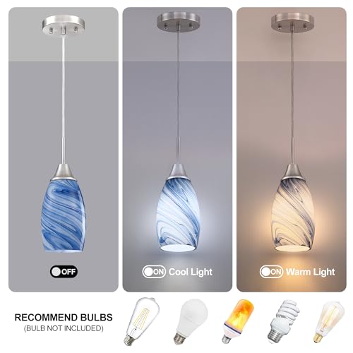 Mini Glass Pendant Light (3 Count)