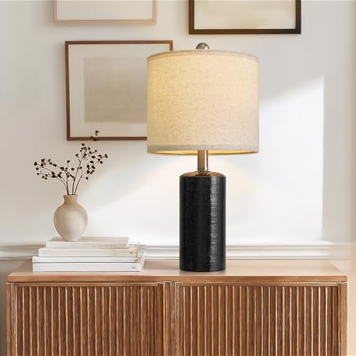 Small Table Lamps Set of 2 for Living Room 20.25" Black Lamps Bedside Lamps (2 Count)