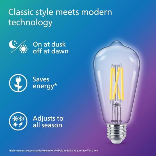 60W ST19 3 Pack Dusk to Dawn Soft White (3 Count)