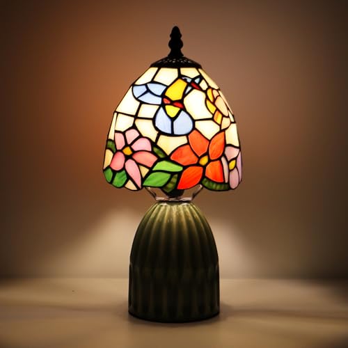 Tiffany Stained Glass Mushroom Table Lamp 12.5 Inch