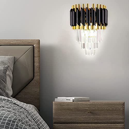 Black Crystal Wall Sconce