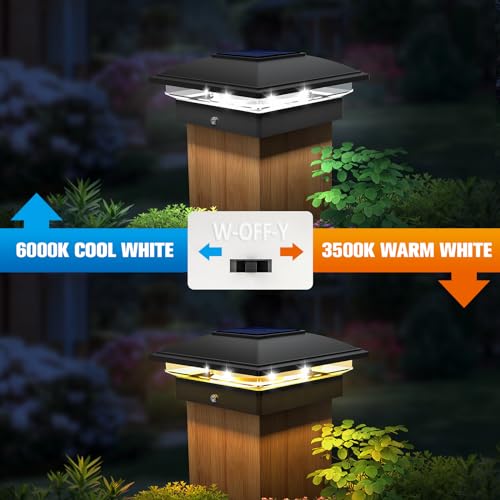Black Solar Post Cap Lights (4 Count)