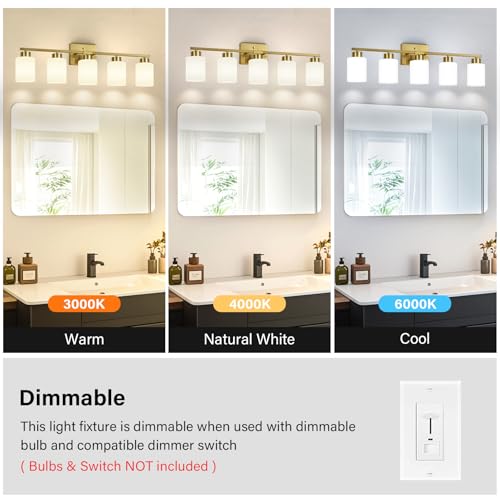 Brushed Gold Bathroom Light Fixtures Vanity Lights Over Mirror