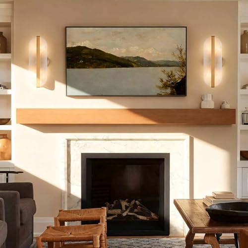 Natural Alabaster Wall Sconces Set of Two Marble Wall Sconces Hardwired
