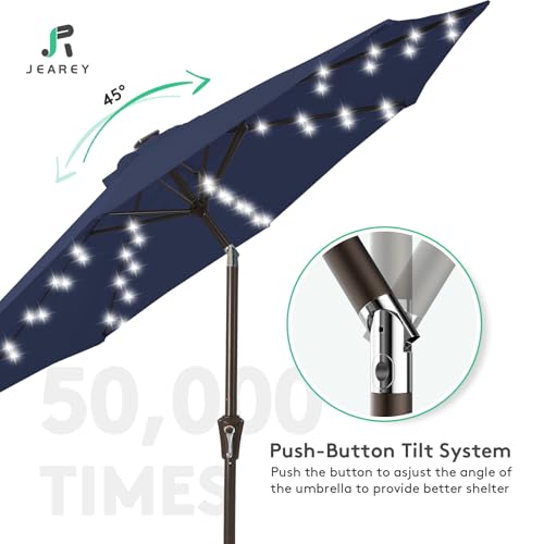 9' Patio Umbrella with Solar Lights