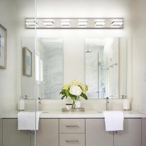 LED Modern Bathroom Vanity Lights Over Mirror (6 Count)