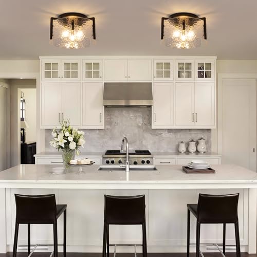 Black Flush Mount Ceiling Light Fixture
