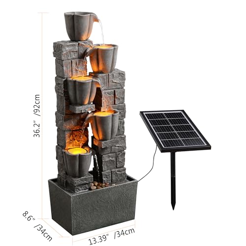 Solar Powered Water Fountain Outdoor