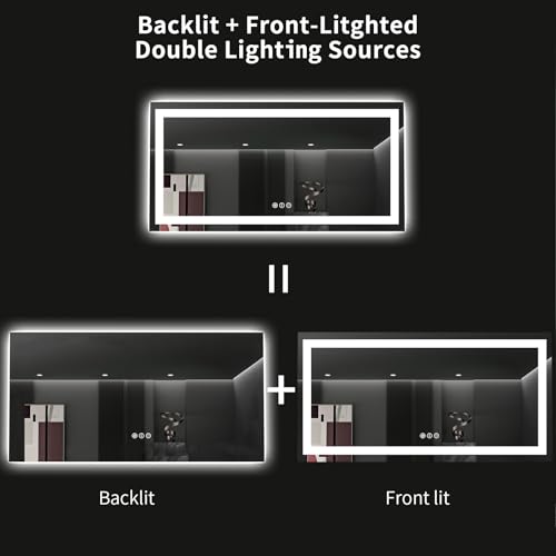 60"X36" LED Bathroom Mirror with Lights