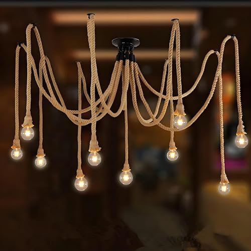 E27 Hemp Rope Pendant Light